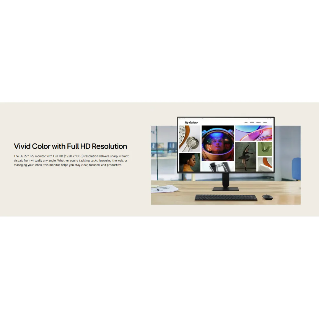 LG 27U411A-B 27" IPS 120Hz FHD 1920x1080 5ms GTG Monitor with Tilt Adjustment - Image 4