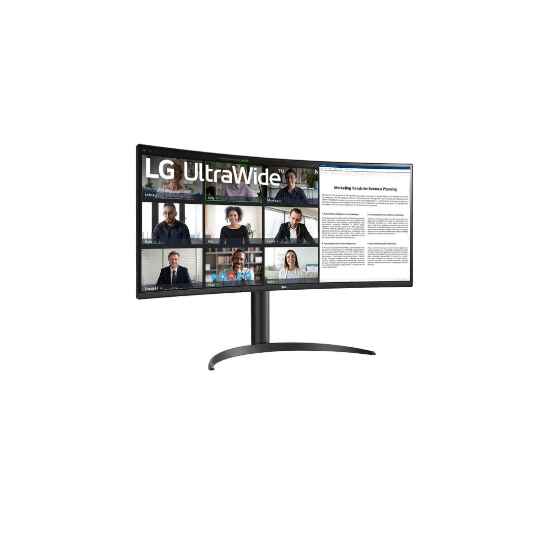 LG 34WR55QK-B 34" Ultrawide VA 100Hz WQHD (3440x1440) 5ms GTG Curved Monitor w/ USB Type-C - Image 2