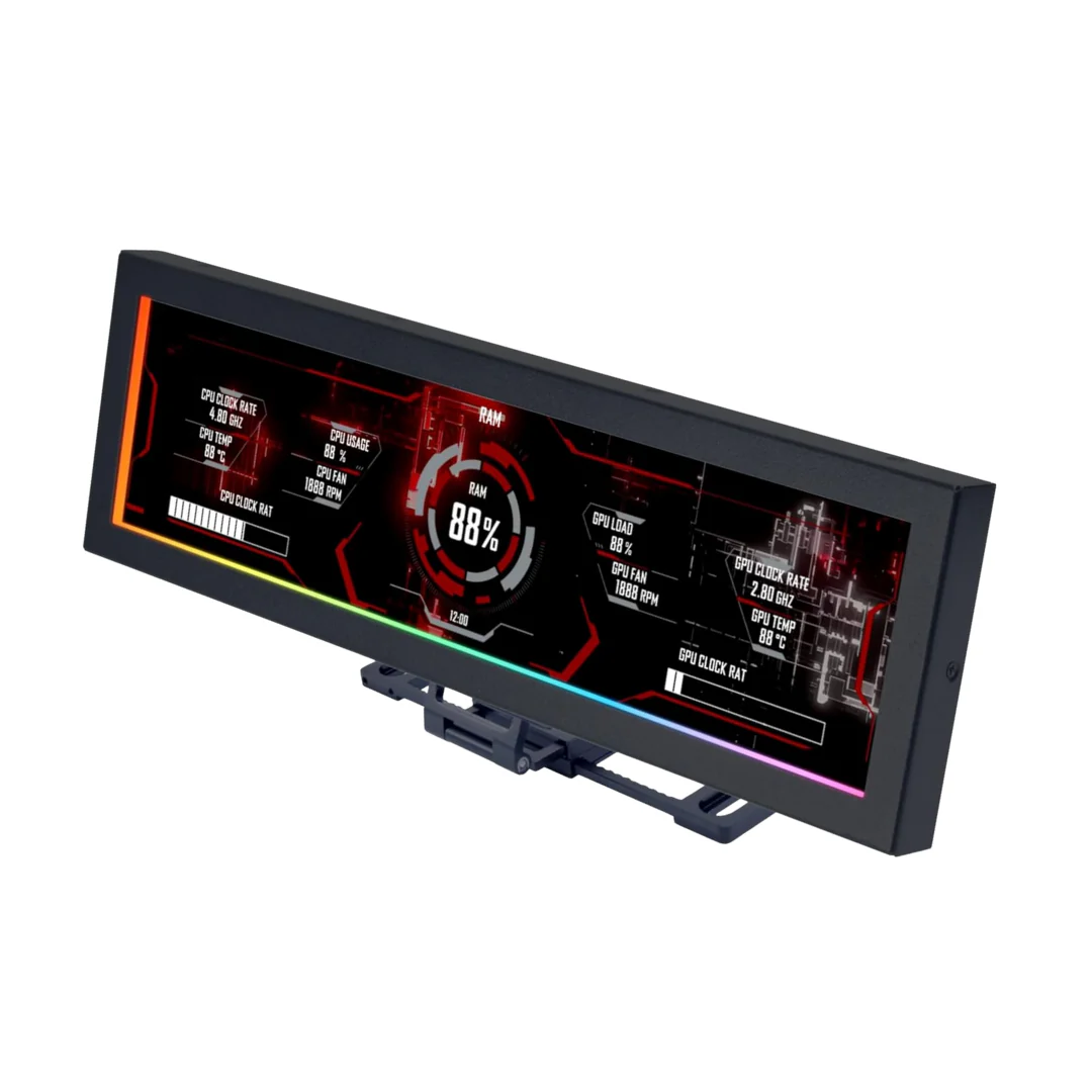 Lian Li 8.8" Universal Screen for PC - Adjustable Mounting for Any Computer Setup ( Black | White) - Image 3