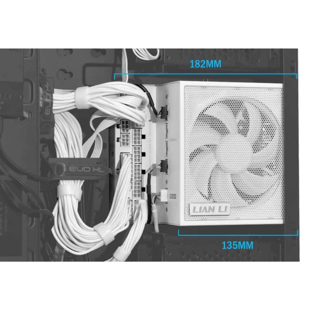 Lian Li Edge 850 Platinum 850W PSU EG0850 White Full Modular ATX3.1 PCIe5.1 L-shape for dual chamber - Image 3