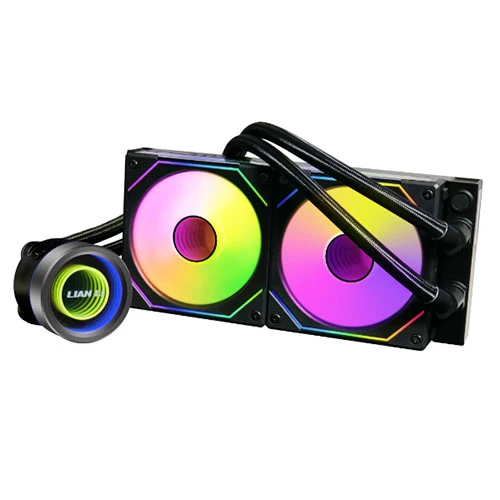 Lian Li Galahad II Trinity 240mm UNI FAN SL-INFINITY AIO ( Black / White ) CPU Liquid Cooler ARGB daisy-chainable radiator fans