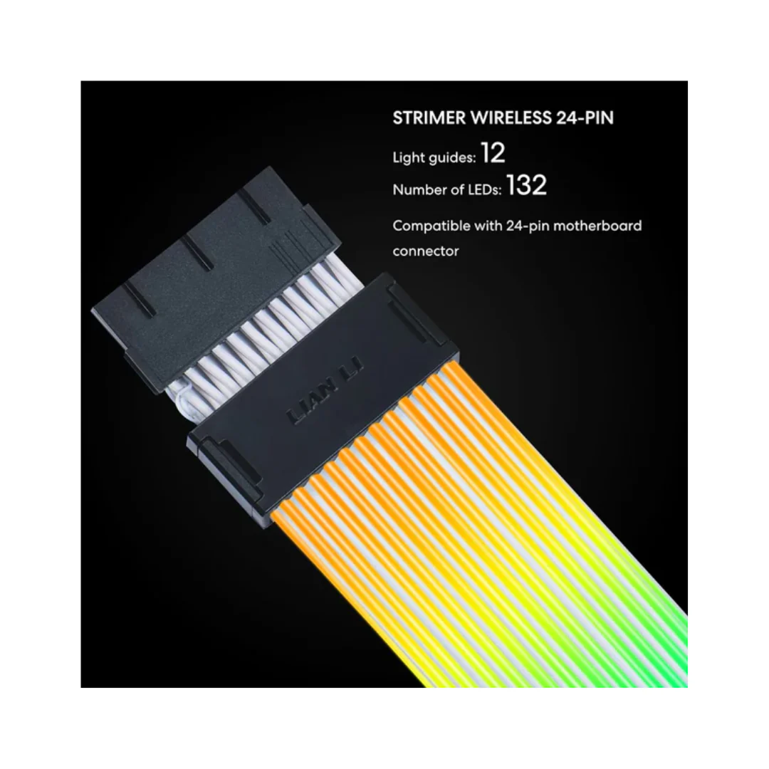 Lian Li Strimer Wireless 24P RGB 260mm Extension Cable with Controller PW24-1W-T BLACK - Image 4