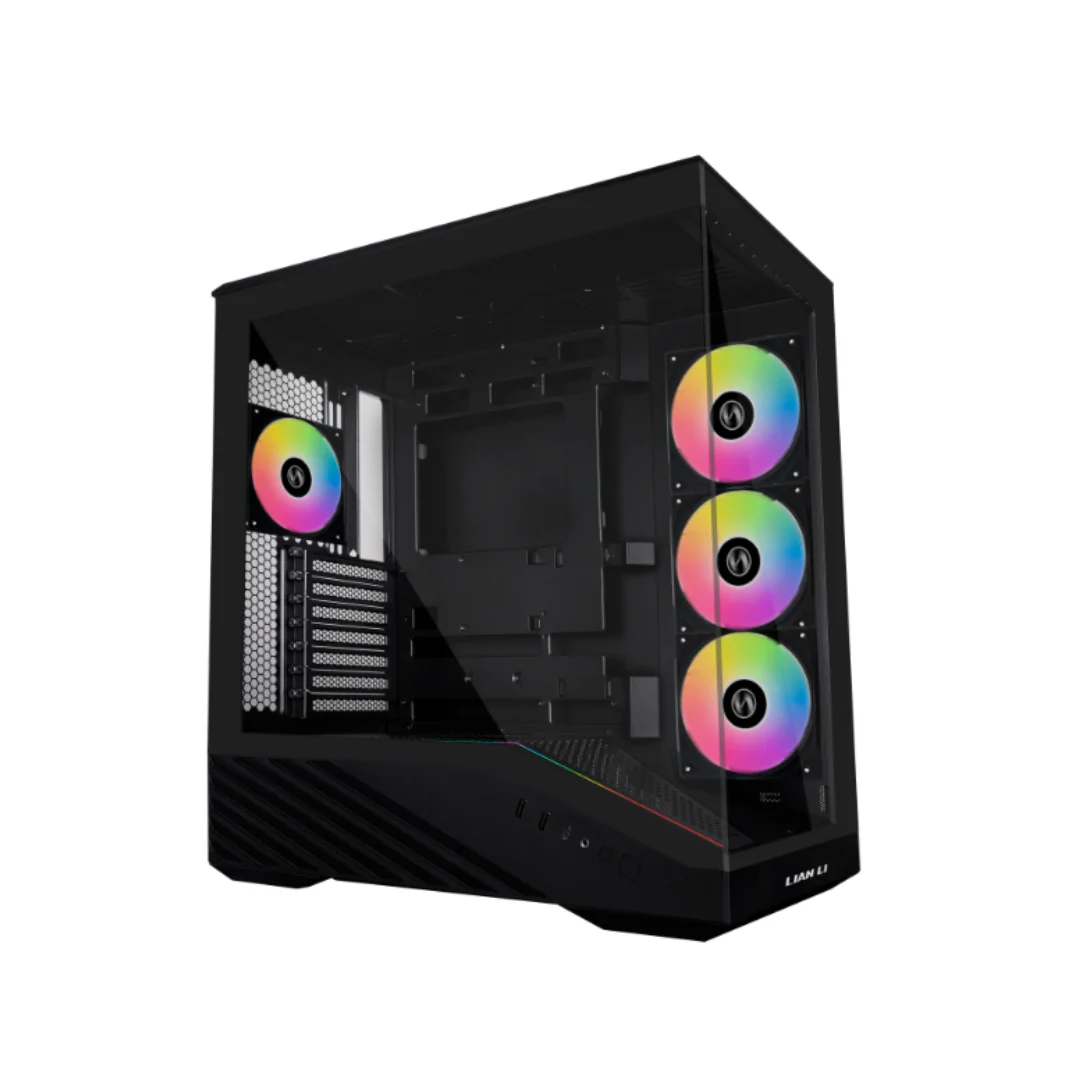 Lian Li Vector V100 ATX TG Mid-Tower PC Case with Pre-Installed LED RGB Strip ( Black V100X | White V100W ) - Image 2
