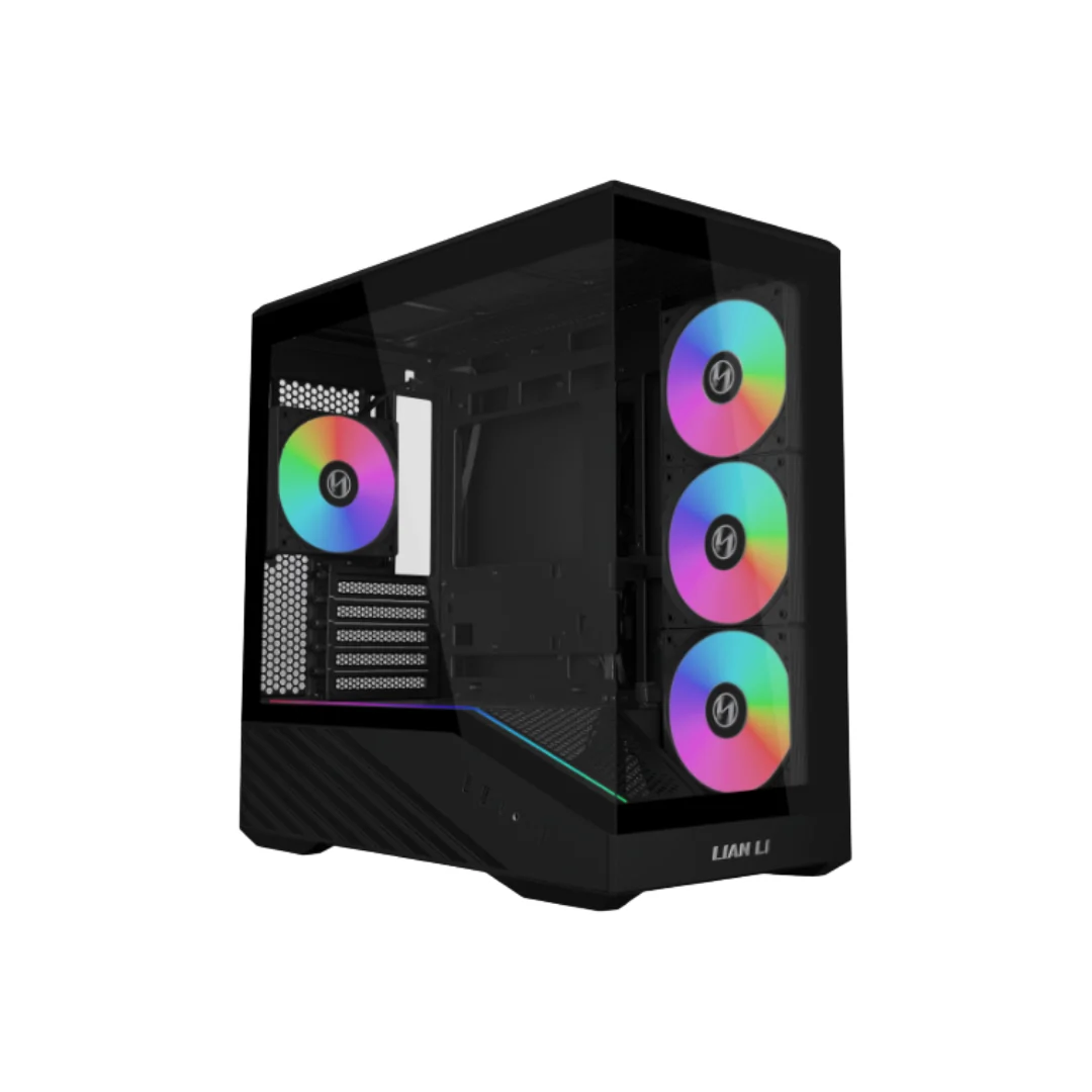Lian Li Vector V100 Mini mATX TG PC Case with Pre-Installed LED 4 x 120mm ARGB PWM Fans ( Black V100RMIX )