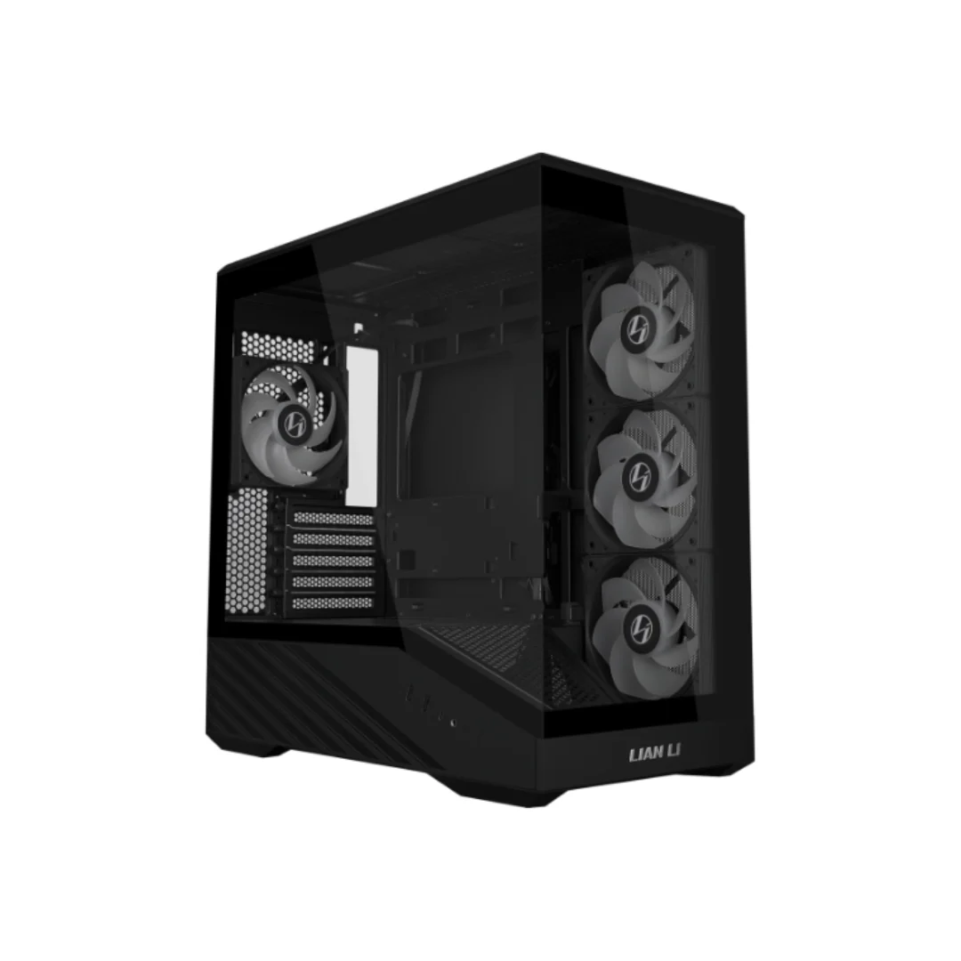 Lian Li Vector V100 Mini mATX TG PC Case with Pre-Installed LED 4 x 120mm ARGB PWM Fans ( Black V100RMIX ) - Image 3