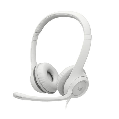 Logitech H390 USB Computer Headset with Noise-Cancelling Microphone (OFF WHITE / ROSE) - Image 2