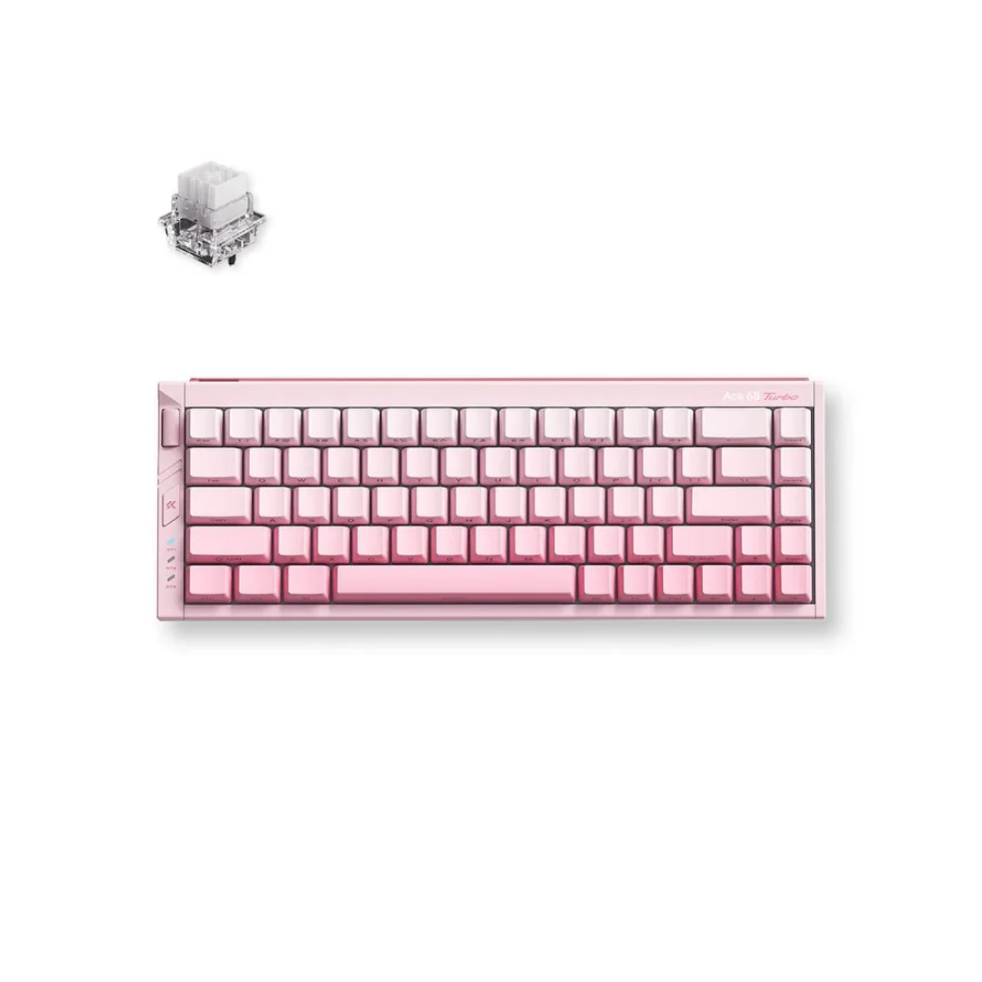 MCHOSE Ace 68 Turbo 16K Polling Rate Full Aluminum Esports Hall Effect Keyboard (White | Pink | Red) - Image 2