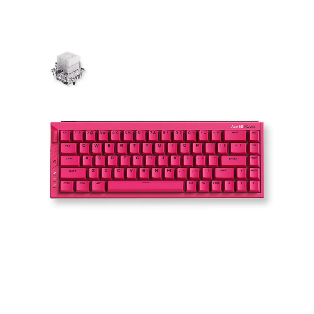 MCHOSE Ace 68 Turbo 16K Polling Rate Full Aluminum Esports Hall Effect Keyboard (White | Pink | Red) - Image 3