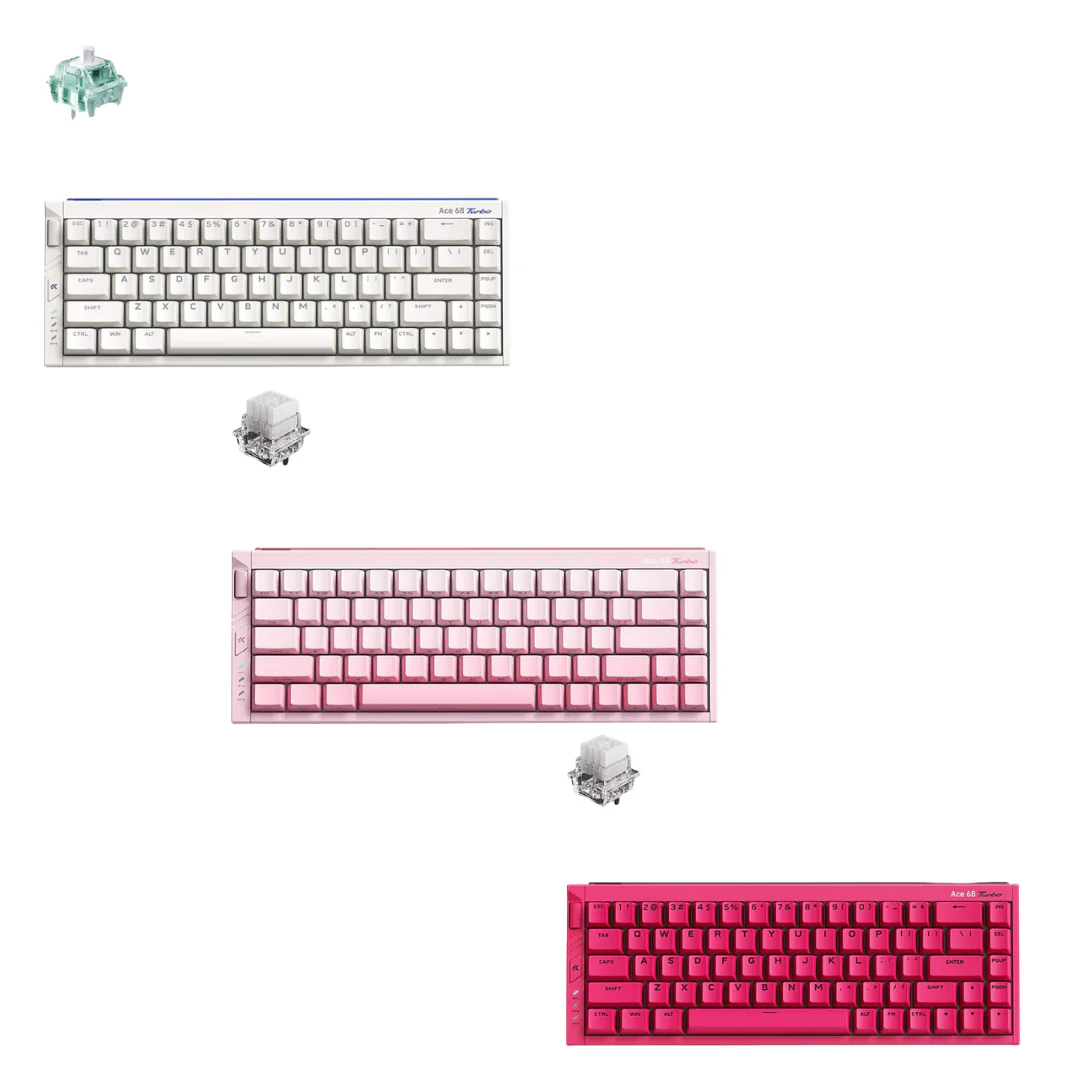 MCHOSE Ace 68 Turbo 16K Polling Rate Full Aluminum Esports Hall Effect Keyboard (White | Pink | Red) - Image 4