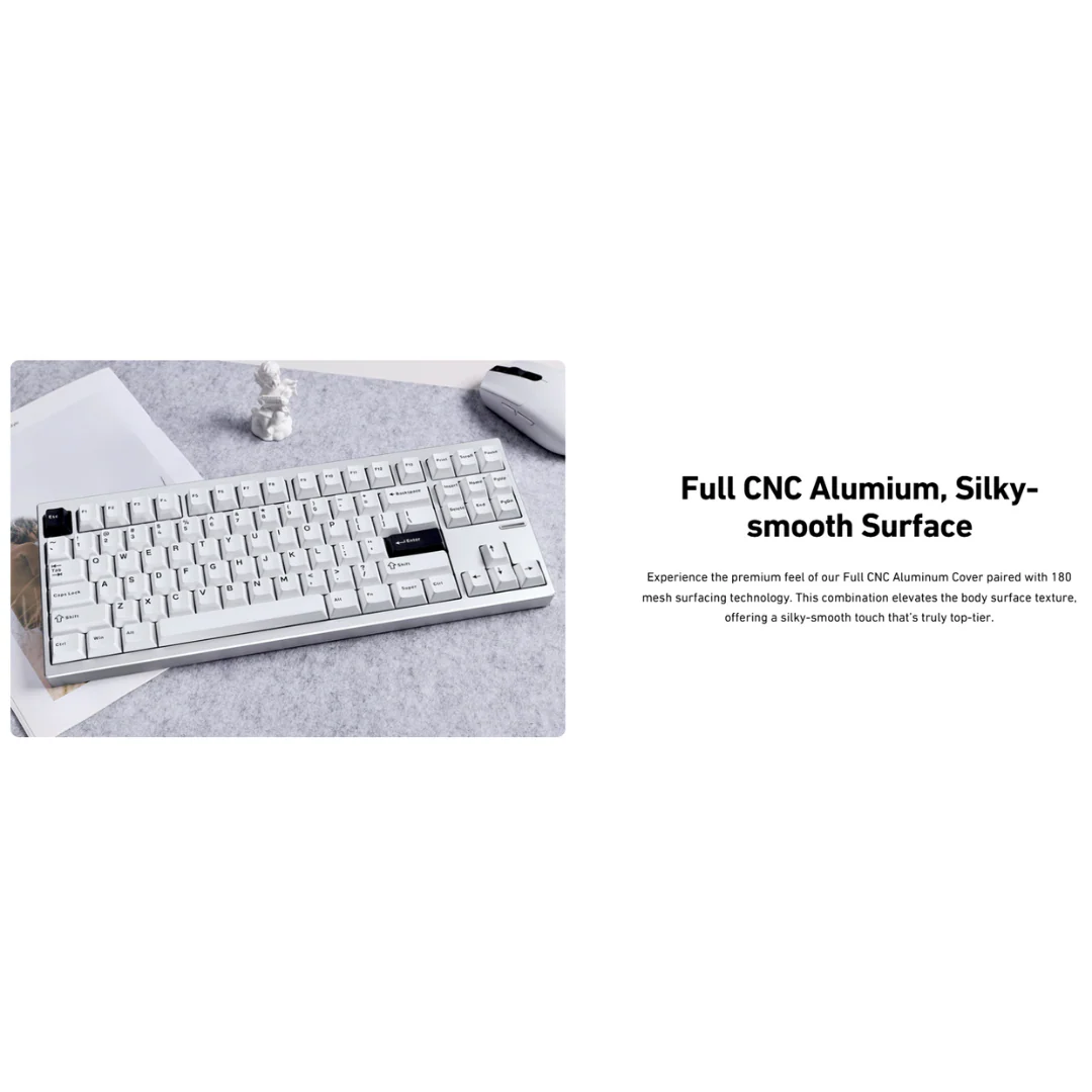 MCHOSE GX87 Max Full CNC Aluminum Custom Mechanical Keyboard - 87% Layout, Tri-mode Connectivity, 8000mAh Battery - Image 3