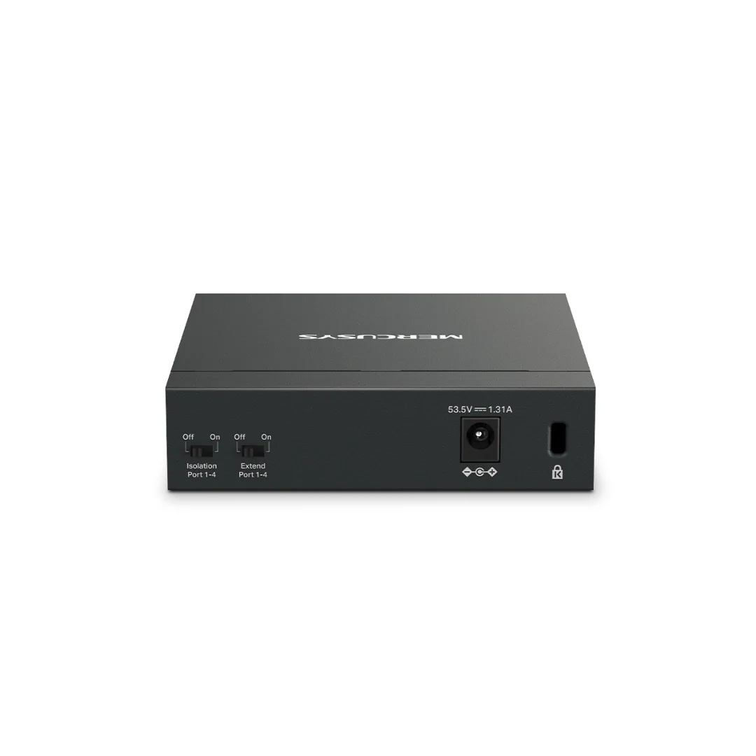 Mercusys MS105GP 5-Port Gigabit Desktop Switch 4-Port PoE+ Extend and Isolation Mode 65W PoE Budget Plug and Play - Image 3