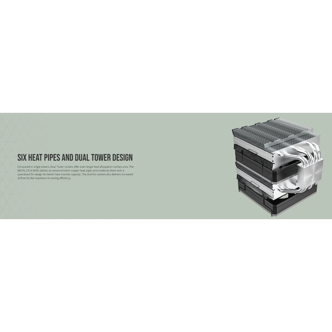 Montech Metal DT24 BASE Air Cooler 41216 - Image 4