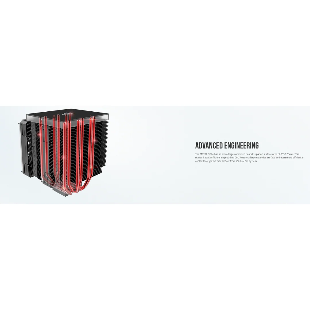 Montech Metal DT24 Premium Air Cooler 41223 - Image 4