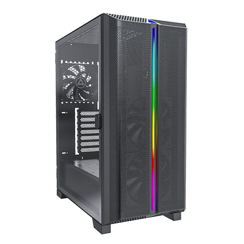 Montech Sky One Lite ATX Swivel Glass Side Panel PC Case ( White - No box | Black ) - Image 2