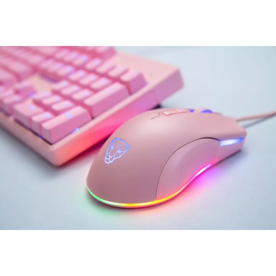 Motospeed CK700 Wired Mechanical ZEUS COMBO PINK Keyboard + Mouse - Image 4