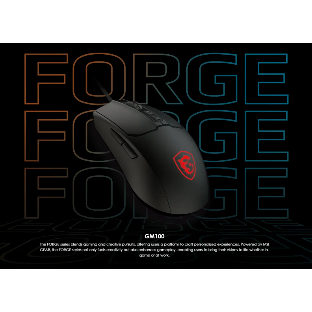 MSI Forge GM100 Black Mouse S12-0402310-HH9 - Image 4