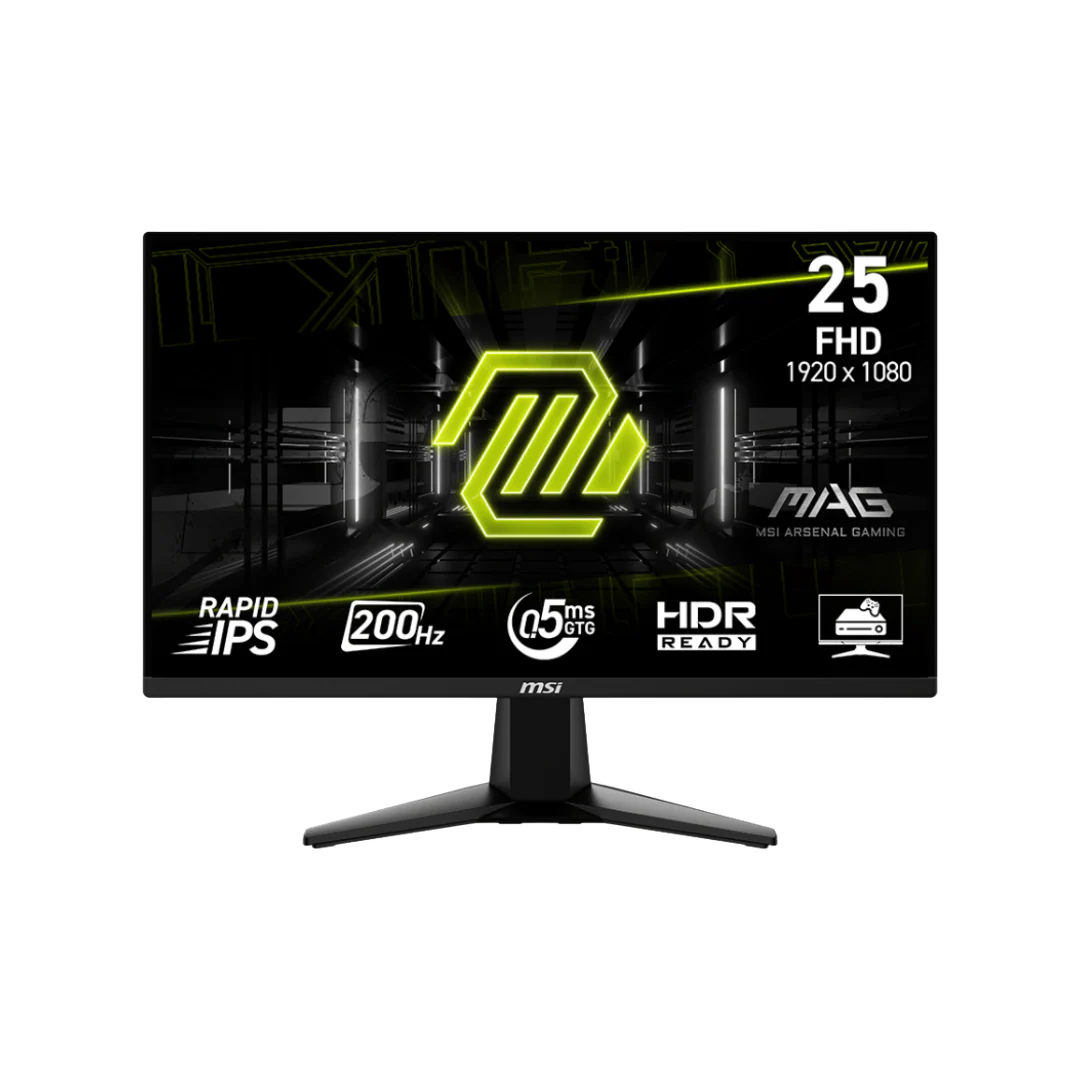MSI MAG 255F E20 24.5" IPS 200Hz (1920x1080) 0.5ms GtG Rapid Gaming Monitor with Tilt Adjustment