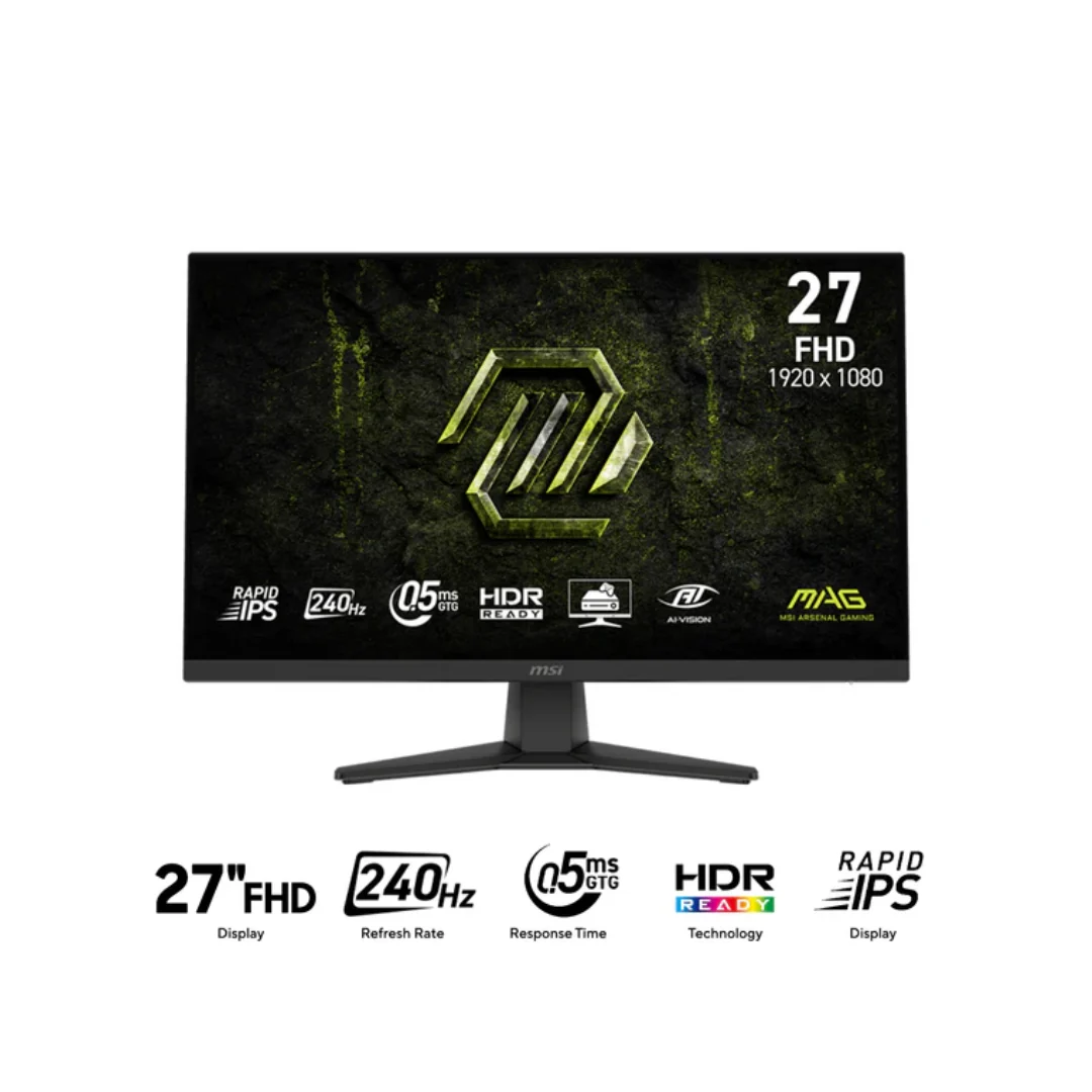 MSI MAG 272F X24 27" IPS 240Hz FHD 1920x1080 0.5ms GTG Rapid Gaming Monitor with Tilt Adjustment - Image 2
