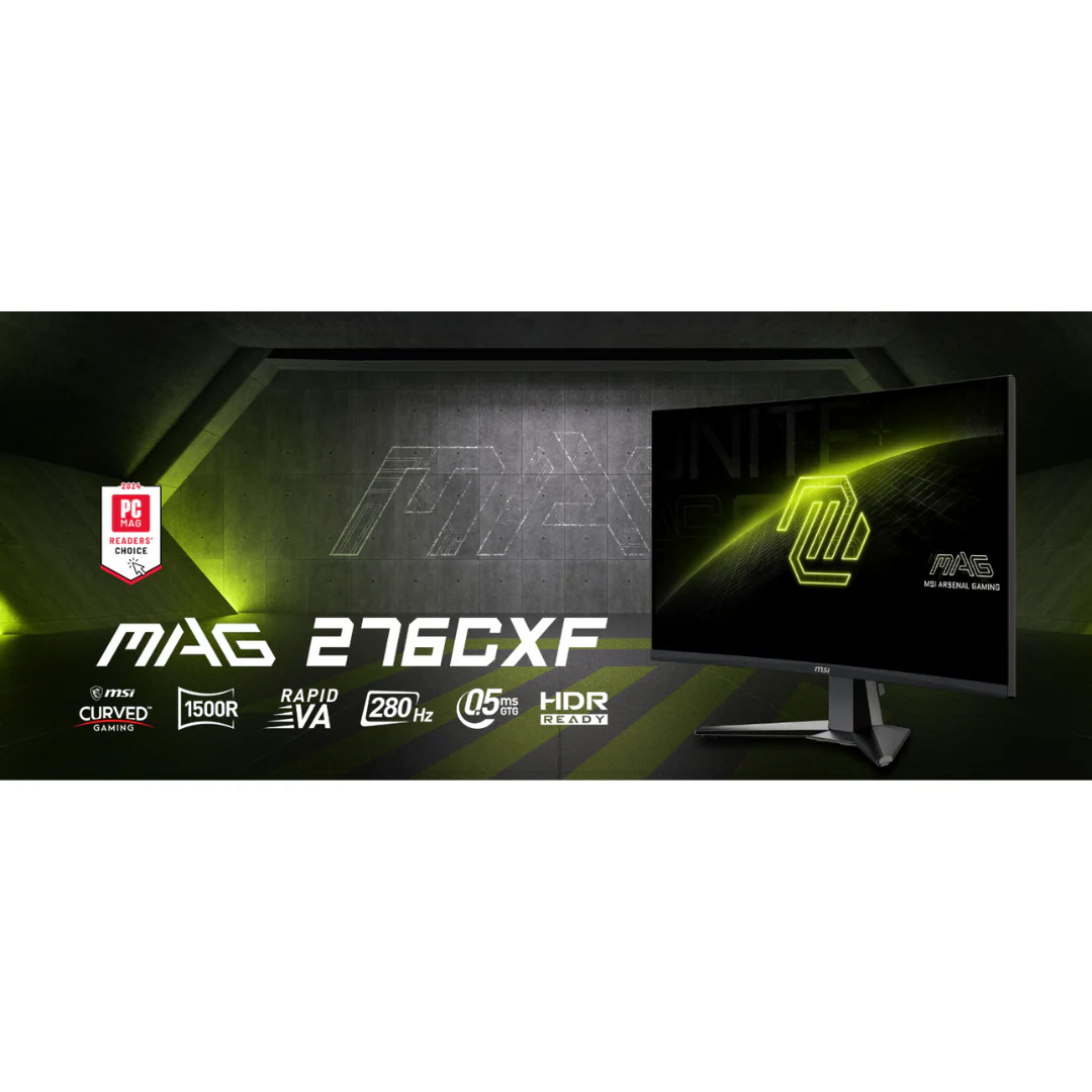 MSI MAG 276CXF 27" VA 280Hz FHD 1920x1080 0.5ms (GtG) Rapid Curved Gaming Monitor - Image 4