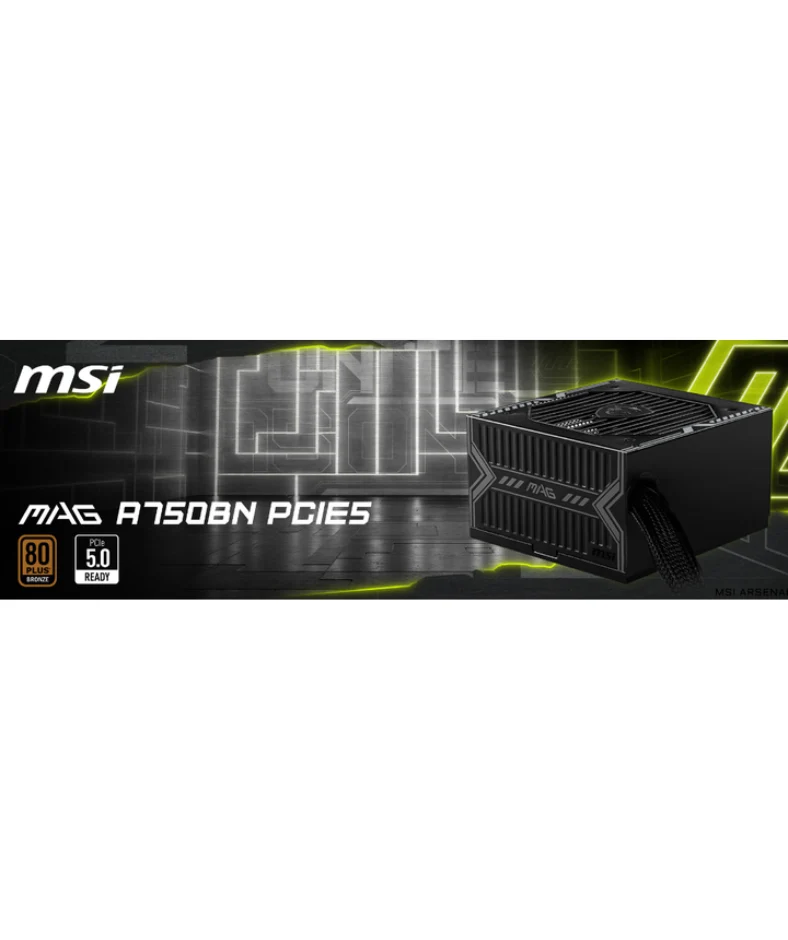 MSI MAG A750BN Bronze 750W 80+ Power Supply - Image 4