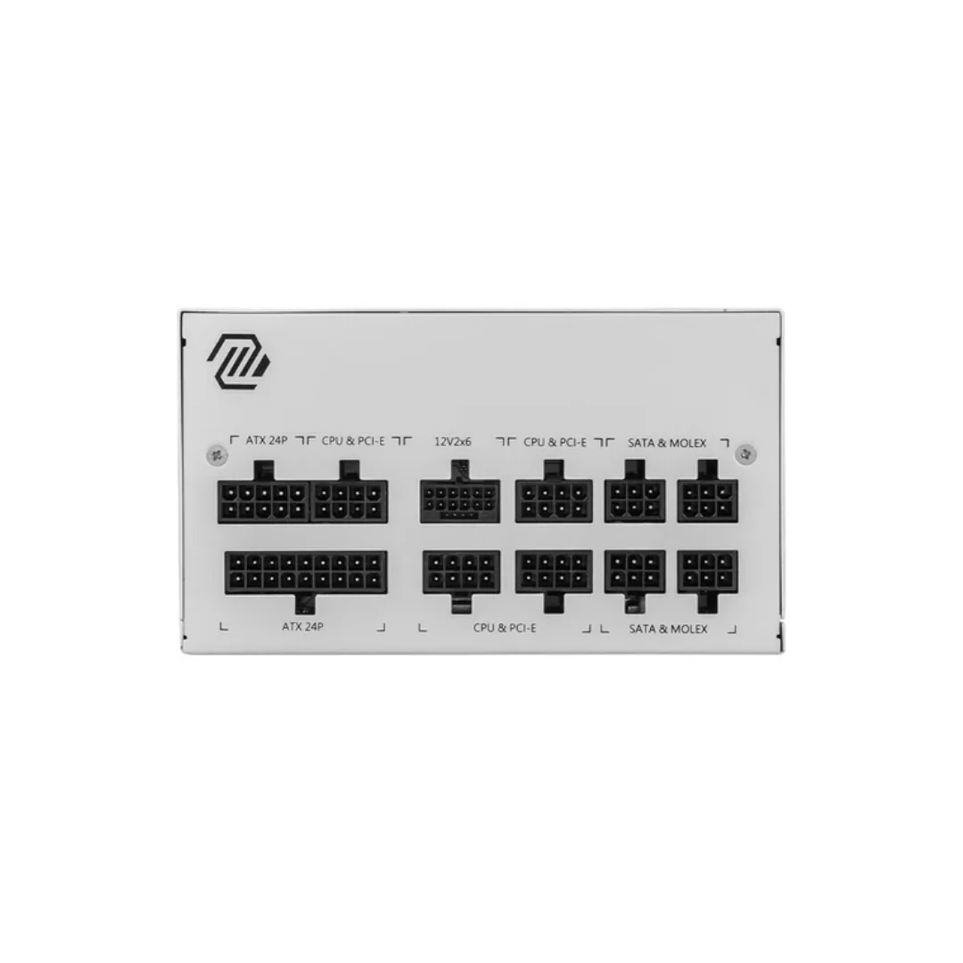 MSI MAG A850GL 850W 80+ Gold PCIe 5.0 Gen 5 ATX 3.0 Full Modular Power Supply (White) - Image 2