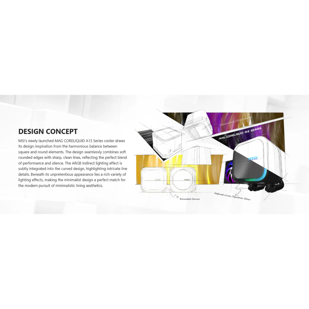 MSI MAG Coreliquid A13 240 White Liquid Cooler - Image 4