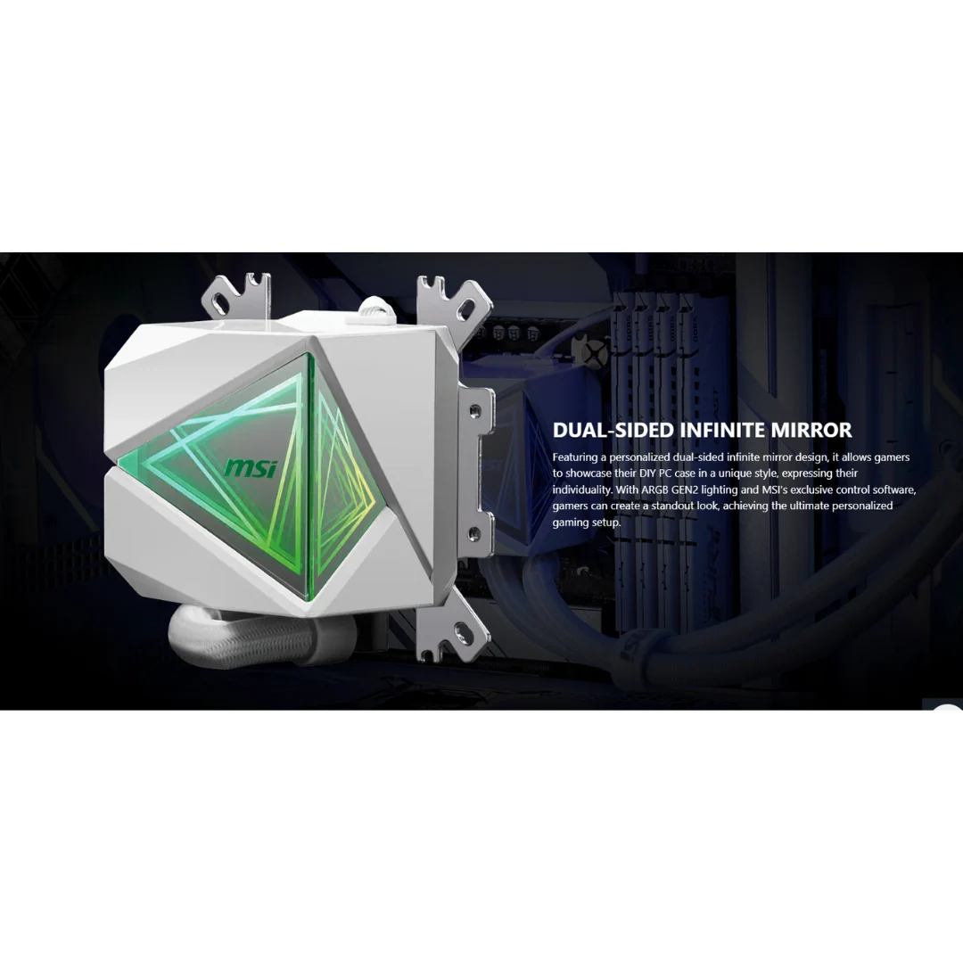 MSI MAG Coreliquid I240 White Liquid Cooler - Image 4