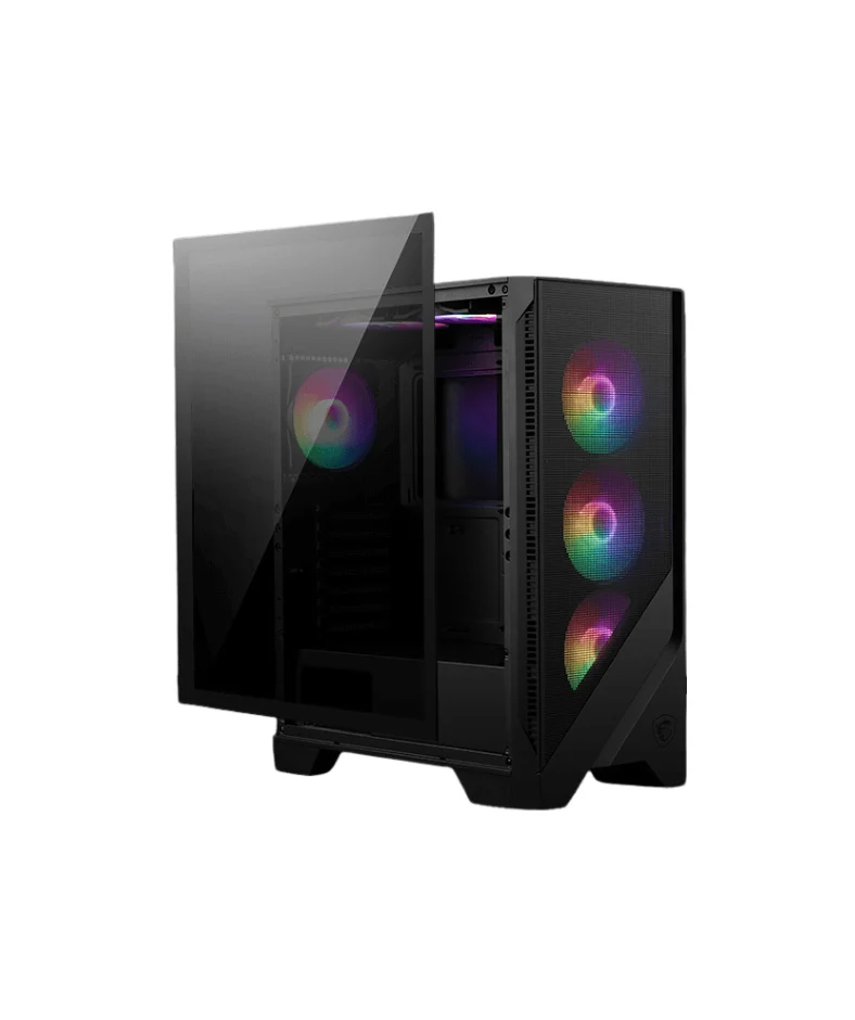 MSI MAG Forge 120A Airflow ATX TG Case with 6X120mm Rainbow Fan - Image 2