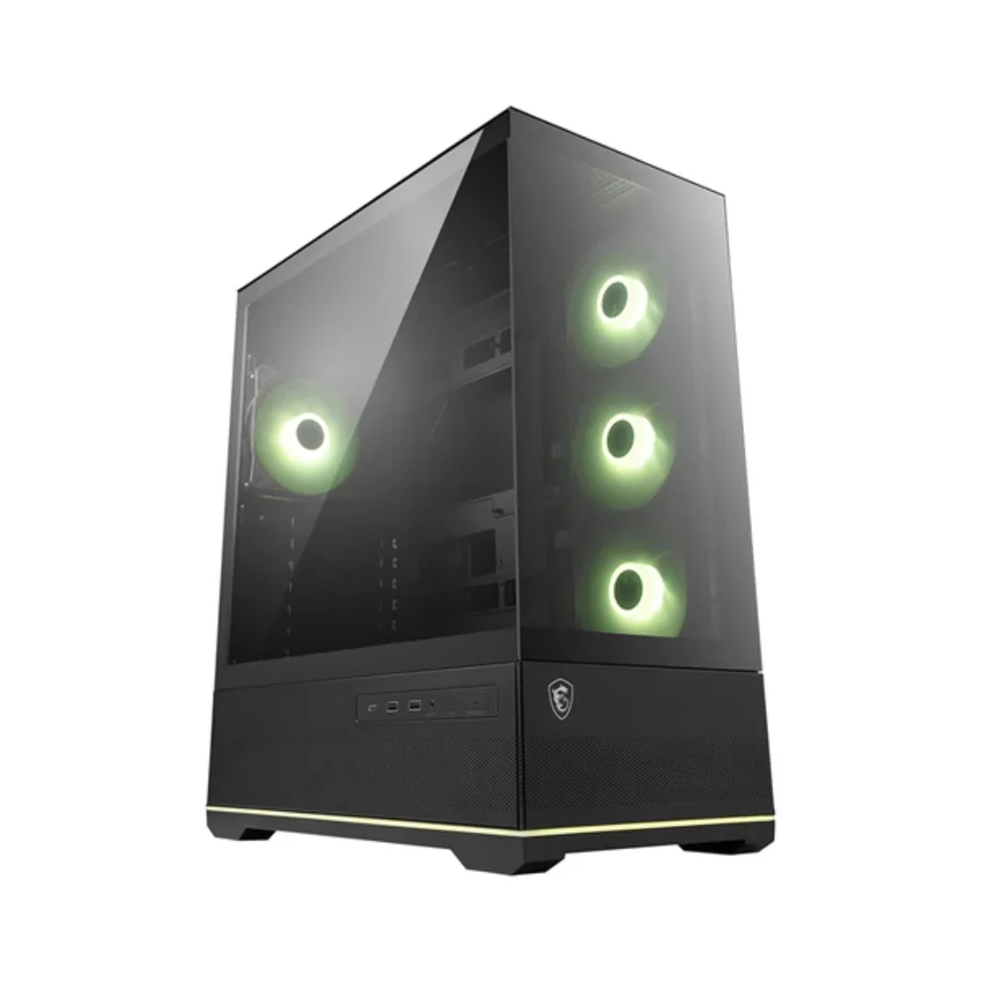 MSI MAG Pano 110R PZ Micro-ATX Mid Tower Tempered Glass Gaming Case (Black | White) - Image 2