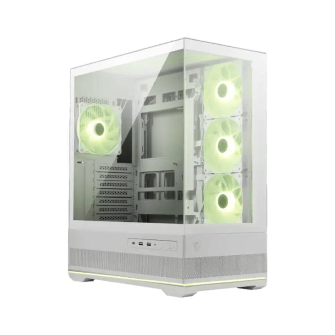 MSI MAG Pano 110R PZ Micro-ATX Mid Tower Tempered Glass Gaming Case (Black | White) - Image 3