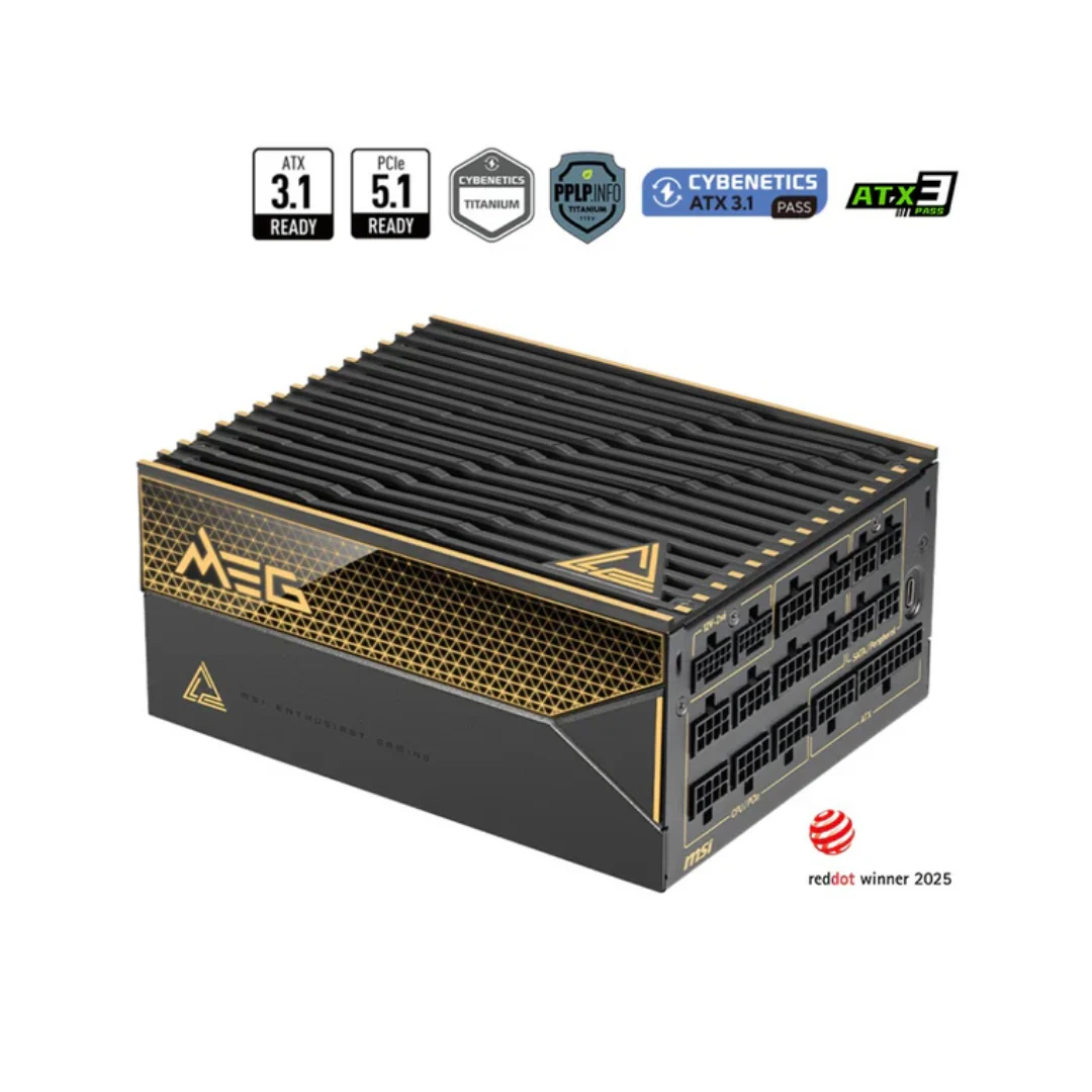 MSI MEG Ai1600T PCIe5 1600W 80+ Titanium Fully Modular Power Supply - Image 3