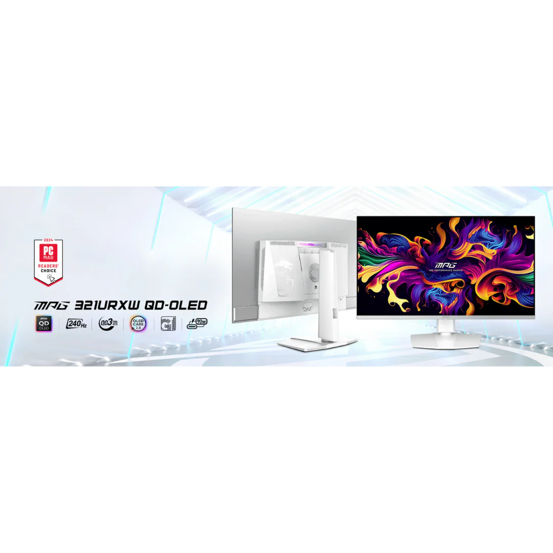 MSI MPG 321URXW QD-OLED White 31.5" 240Hz UHD 3840X2160 0.03 (GTG) G-Sync Compatible Gaming Monitor - Image 4