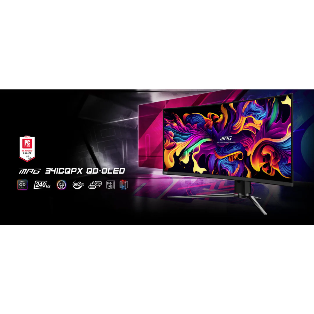 MSI MPG 341CQPX QD-OLED 34" 240Hz UWQHD 3440x1440 0.03ms GTG Curved Gaming Monitor - Image 4