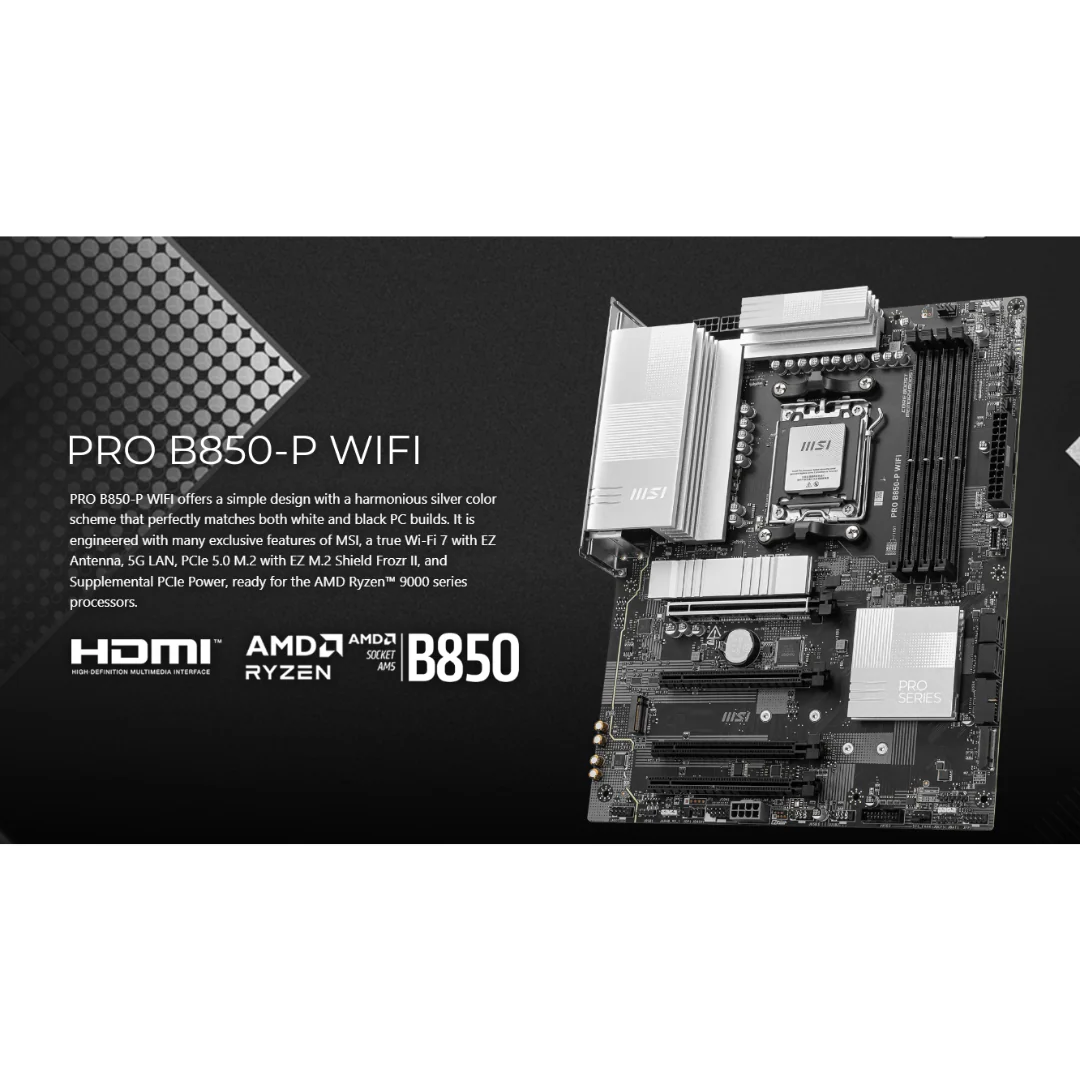 MSI Pro B850-P WiFi DDR5 ATX AM5 Motherboard - Image 4