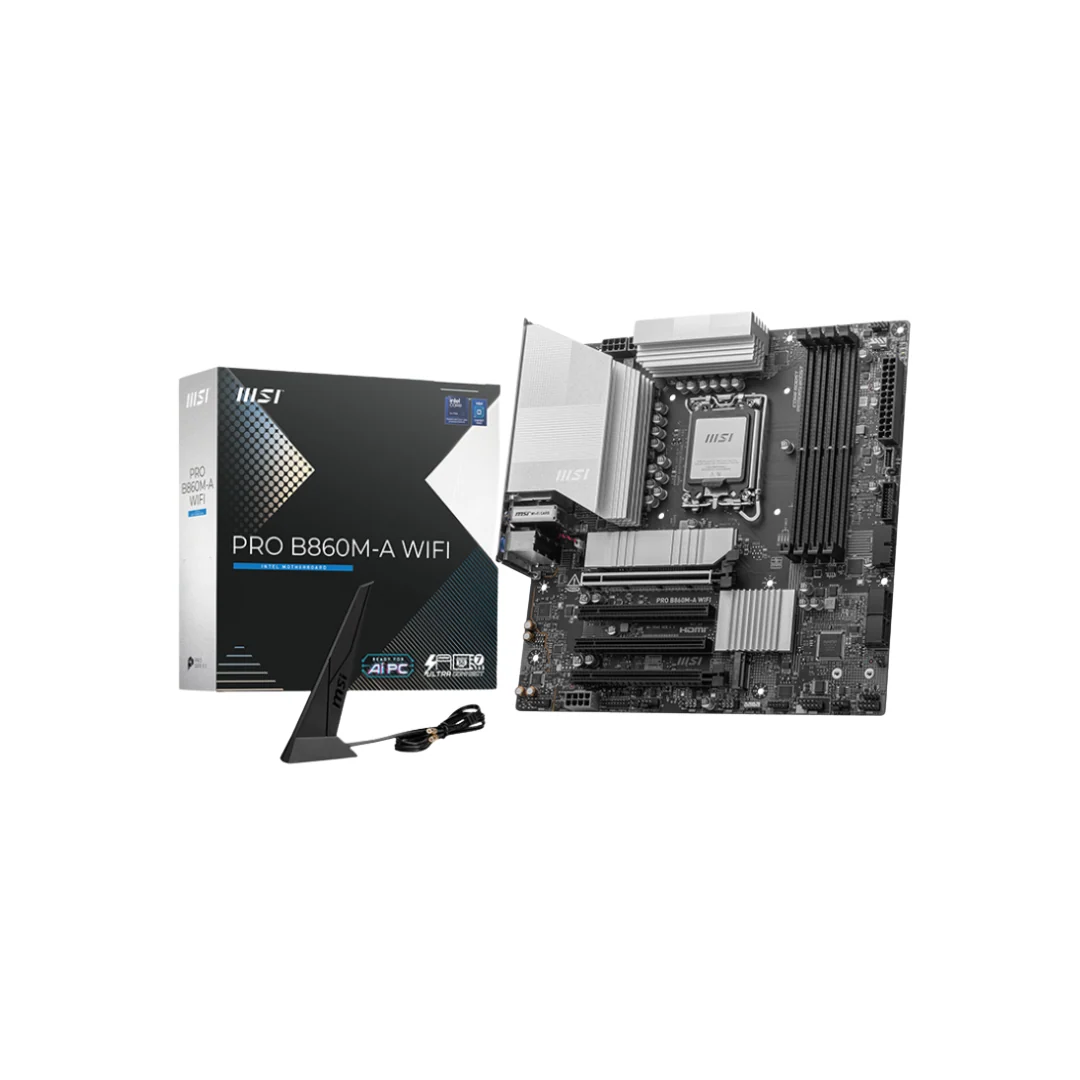 MSI Pro B860M-A WiFi 4*D5 mATX LGA1851 Motherboard