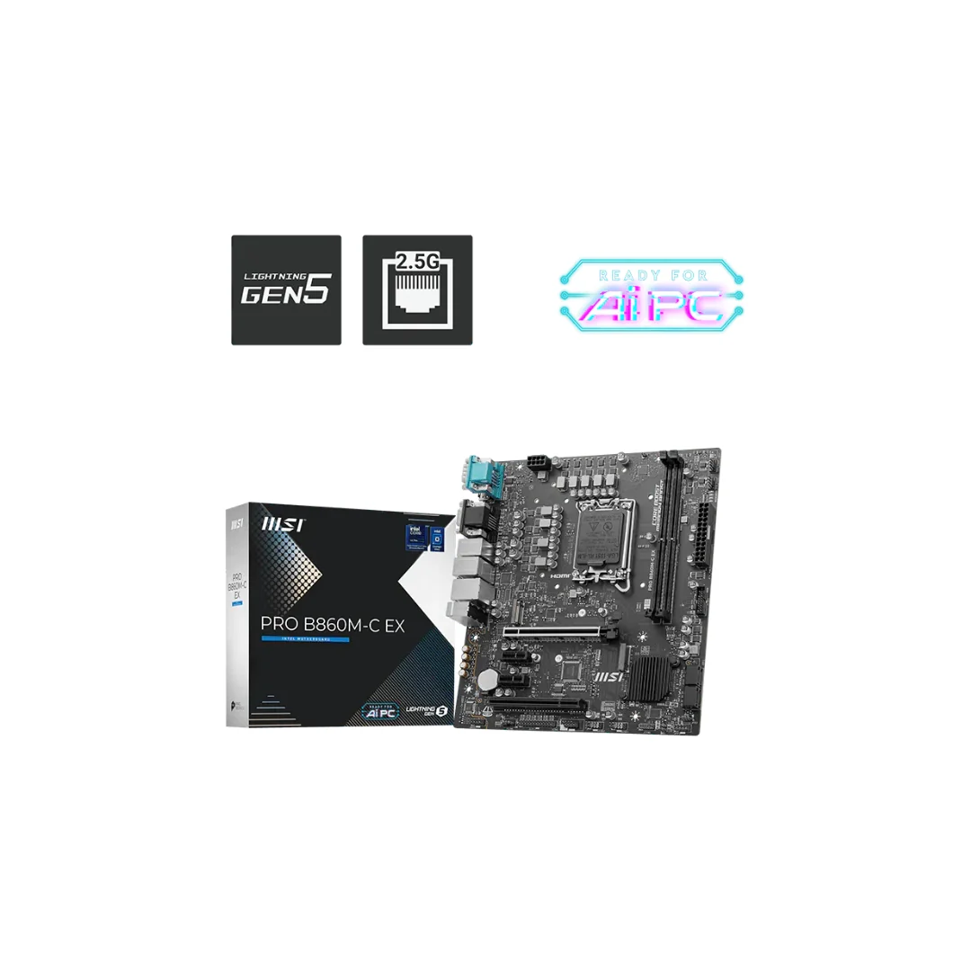MSI PRO B860M-C EX DDR5 LGA 1851 Motherboard - Image 2