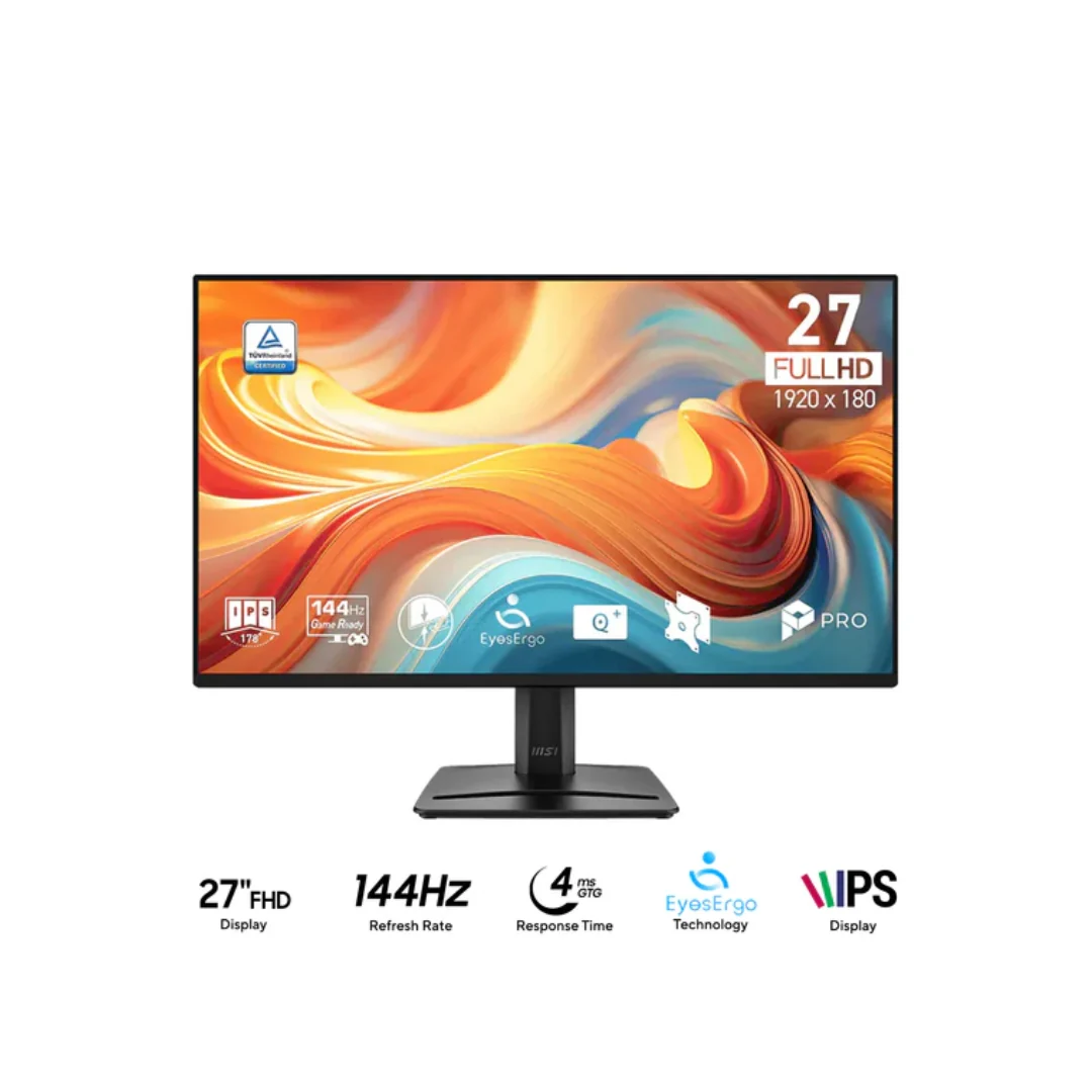 MSI Pro MP275 E14L 27" IPS FHD 1920x1080 144Hz 1ms MPRT/4ms GTG Business & Productivity Monitor With Tilt Adjustment - Image 2