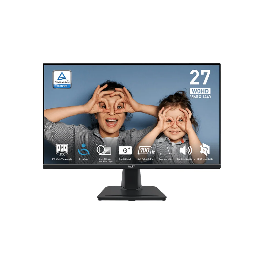 MSI PRO MP275Q 27'' IPS 100Hz WQHD 2560x1440 1ms HDR 1ms (MPRT) / 4ms (GTG) Business & Productivity Monitor