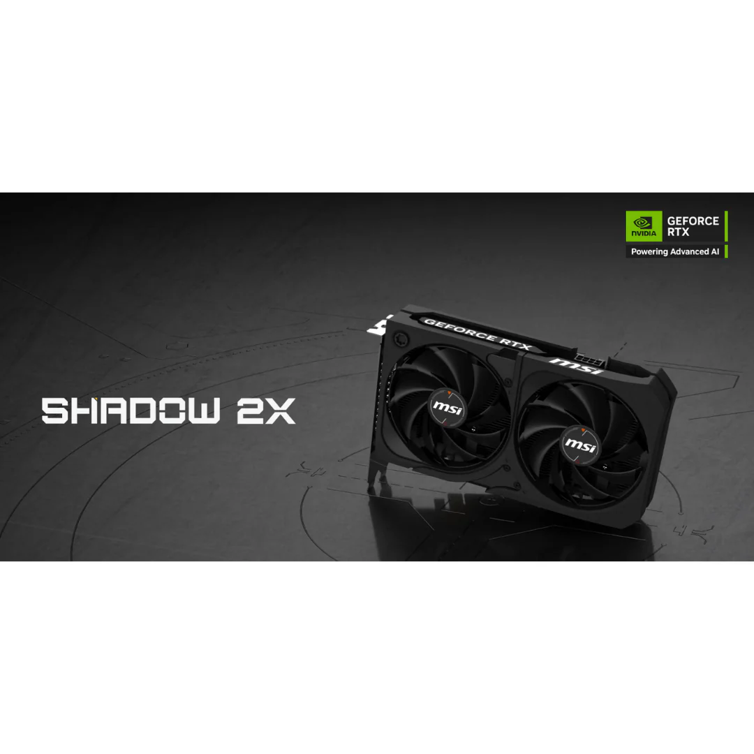MSI RTX 5050 Shadow 2X OC 8GB GDDR6 Black Dual Fan Graphics Card - Image 4