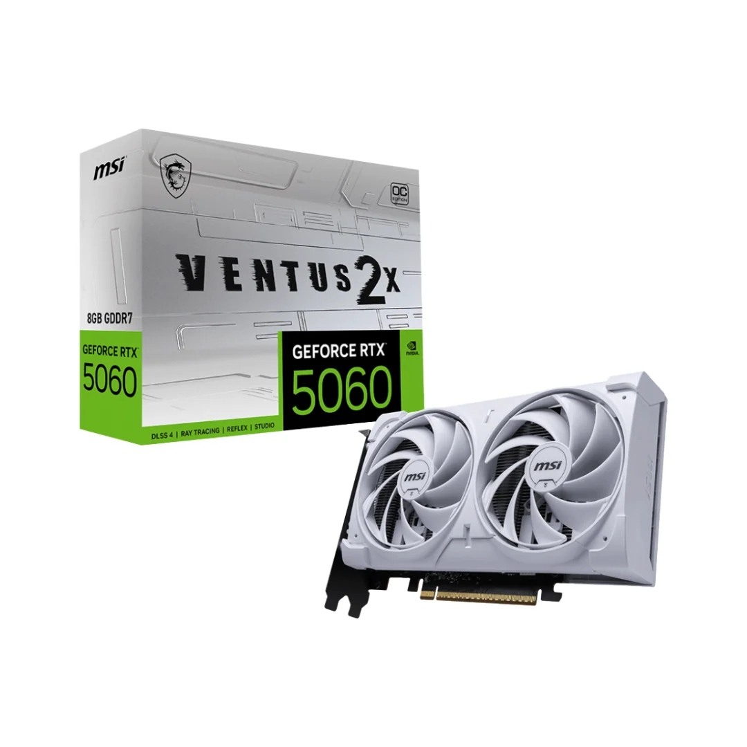 MSI RTX 5060 Ventus 2X OC White 8GB Graphics Card