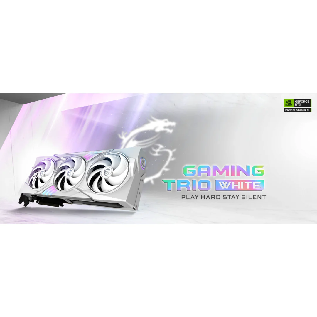 MSI RTX 5070 Gaming Trio OC 12GB White GDDR7 Graphics Card - Image 4