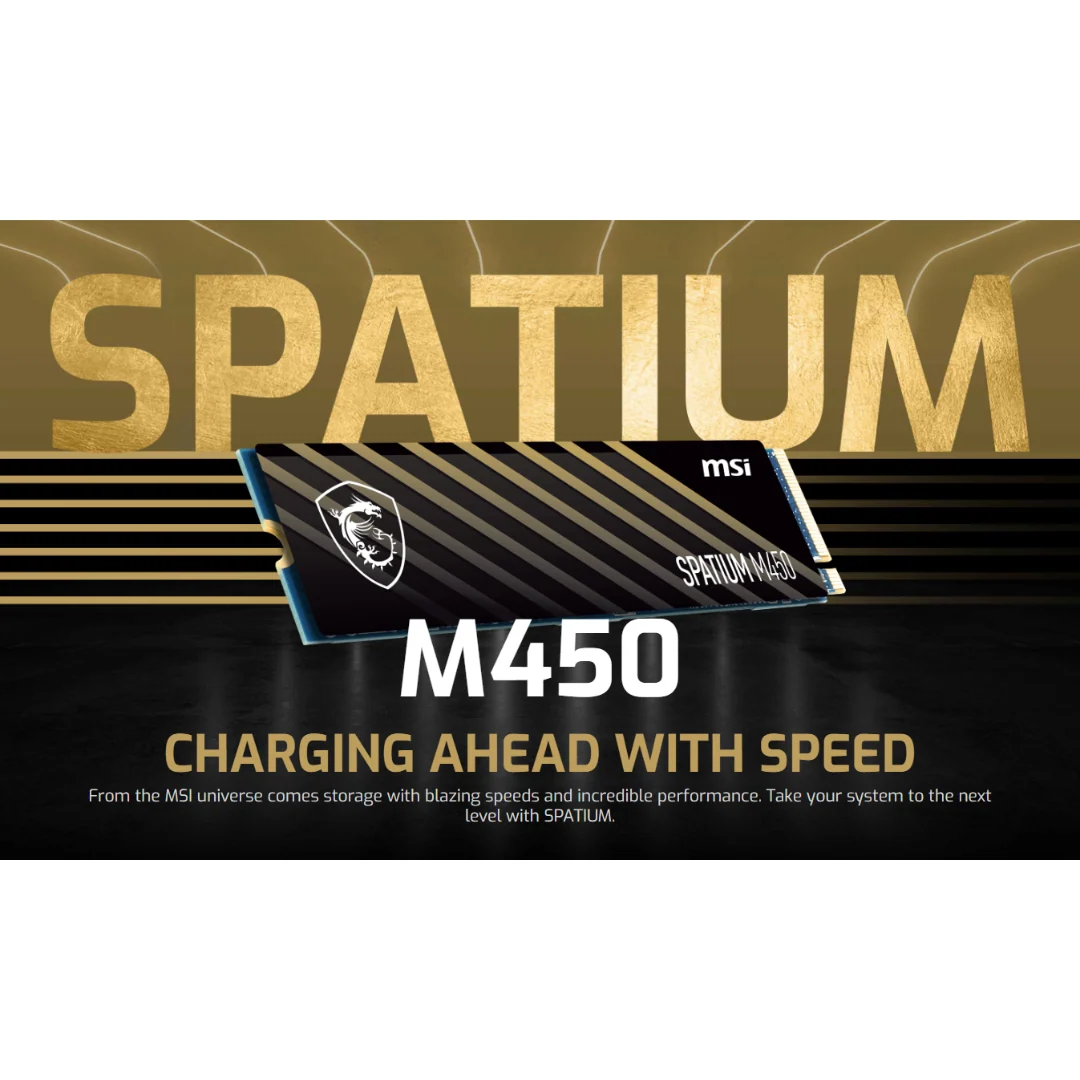MSI Spatium M450 1TB M.2 PCIe NVMe SSD 3D NAND Flash Solid State Drive - Image 4