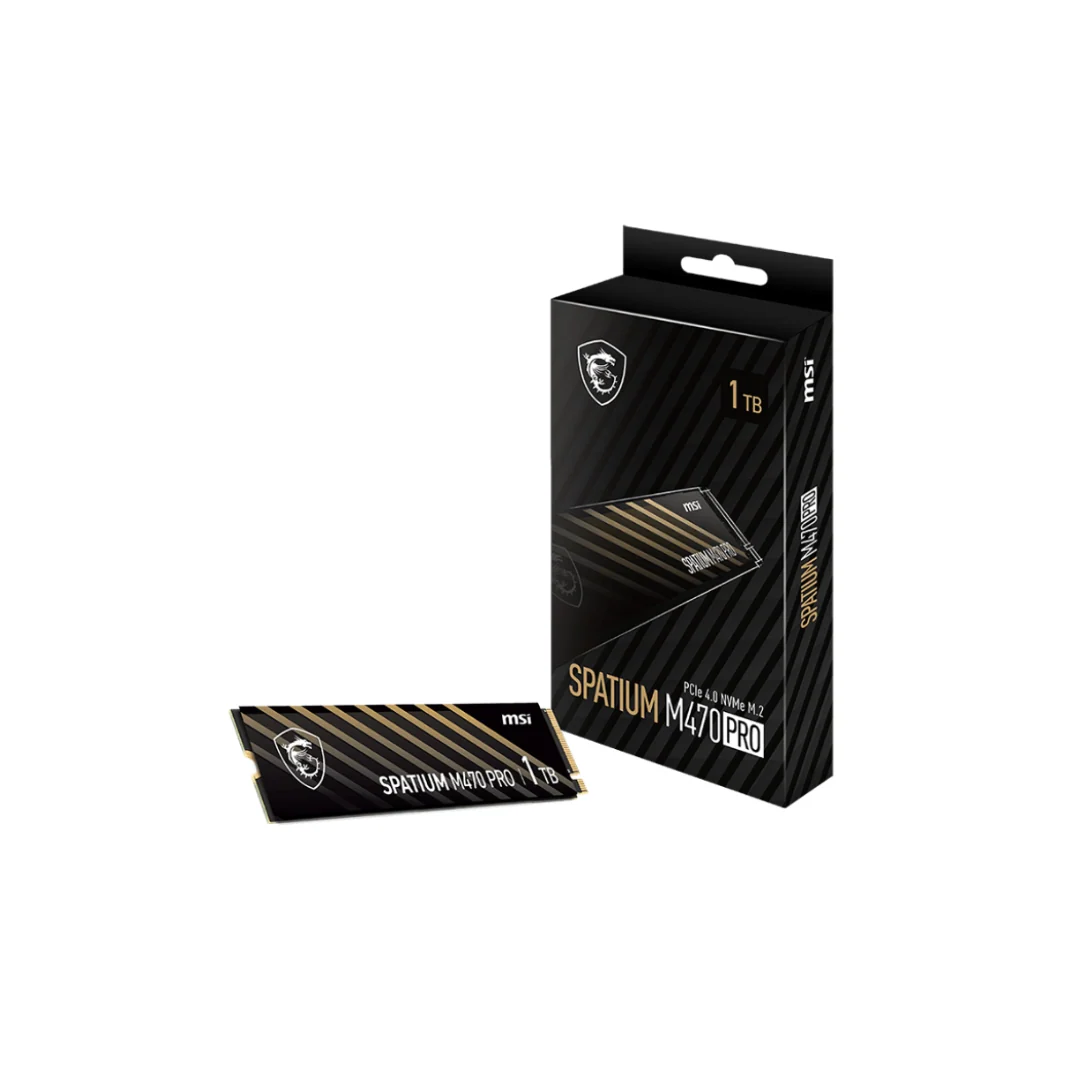 MSI Spatium M470 Pro 1TB M.2 PCIe4.0 NVMe 3D NAND Flash Solid State Drive - Image 3