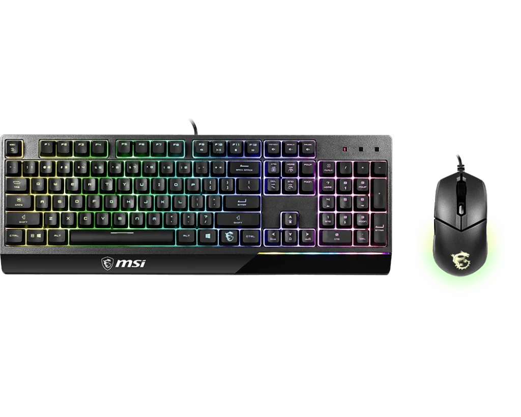 MSI Vigor GK30 RGB Backlit Membrane + Clutch GM11 BLACK Gaming Keyboard and Mouse Combo