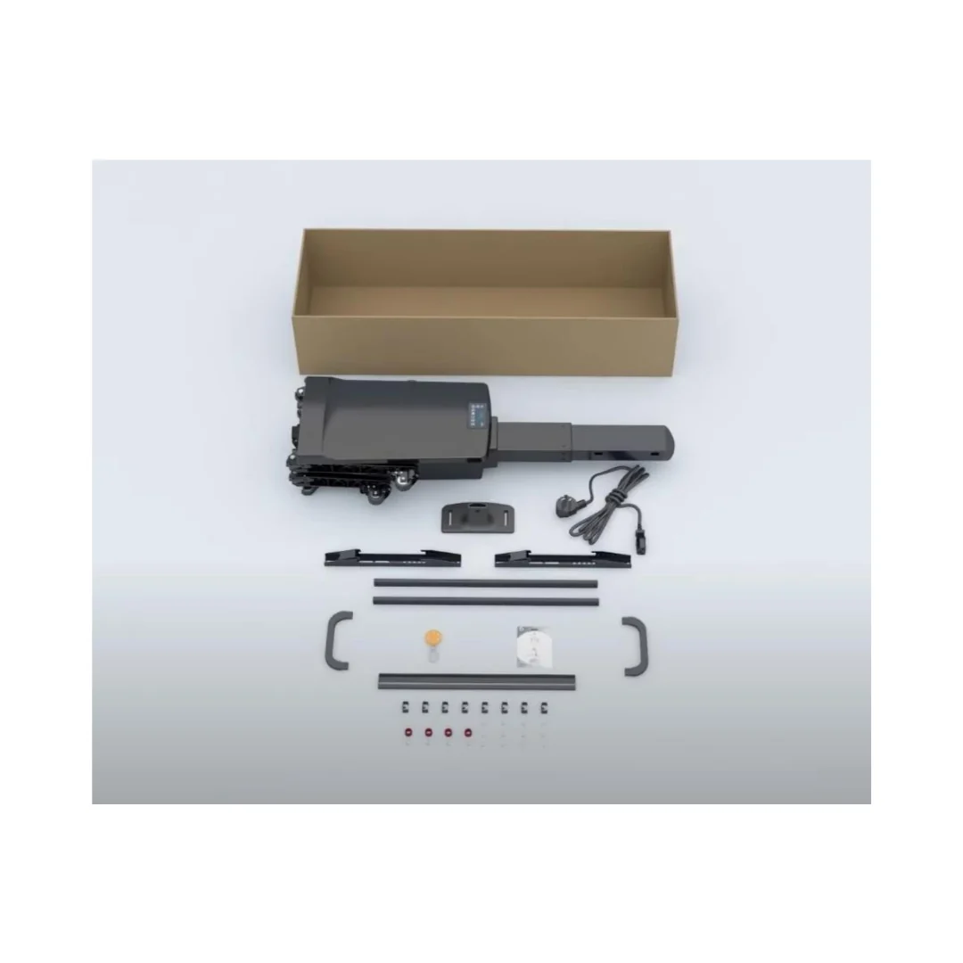 North Bayou TW85 Motorized Lift Screen Heavy Duty TV Mount Cart 55-85" Black - Image 4