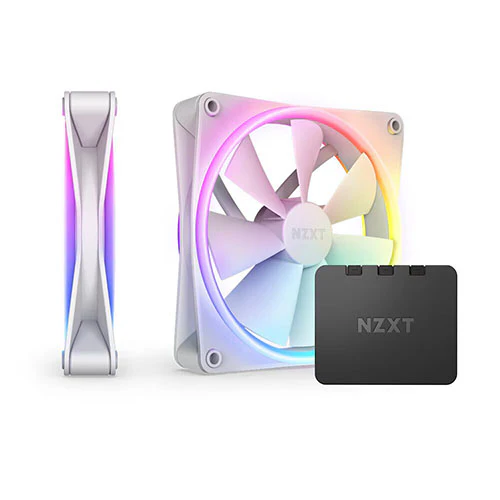 NZXT F140 RGB Duo 2pack 140mm Fan ( White RF-D14DF-W1 | Black RF-D14DF-B1 ) - Image 2