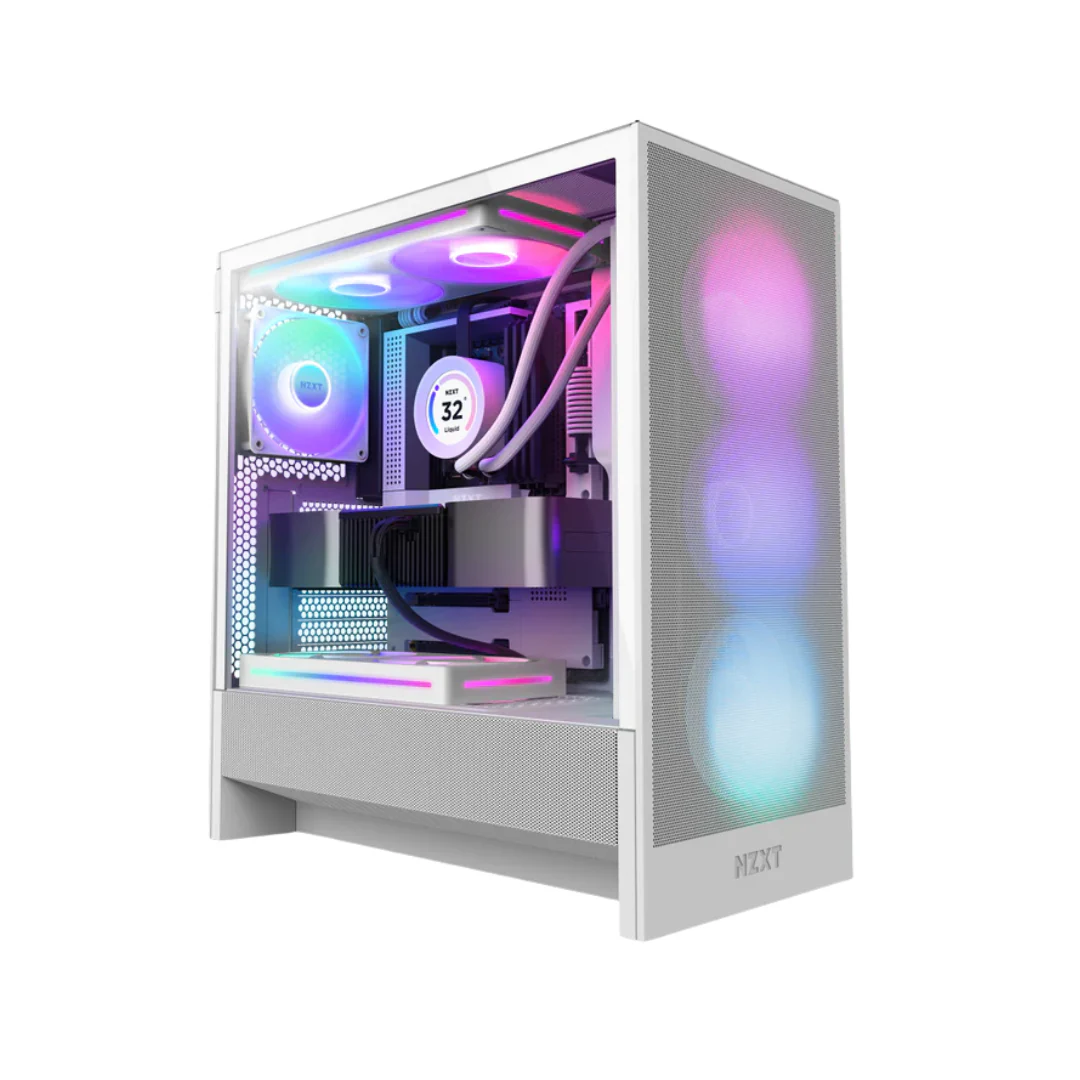 NZXT H5 Flow RGB (2024) Compact ATX Mid-Tower Airflow Case with RGB Fans ( Black CC-H52FB-R1 | White CC-H52FW-R1 ) - Image 3