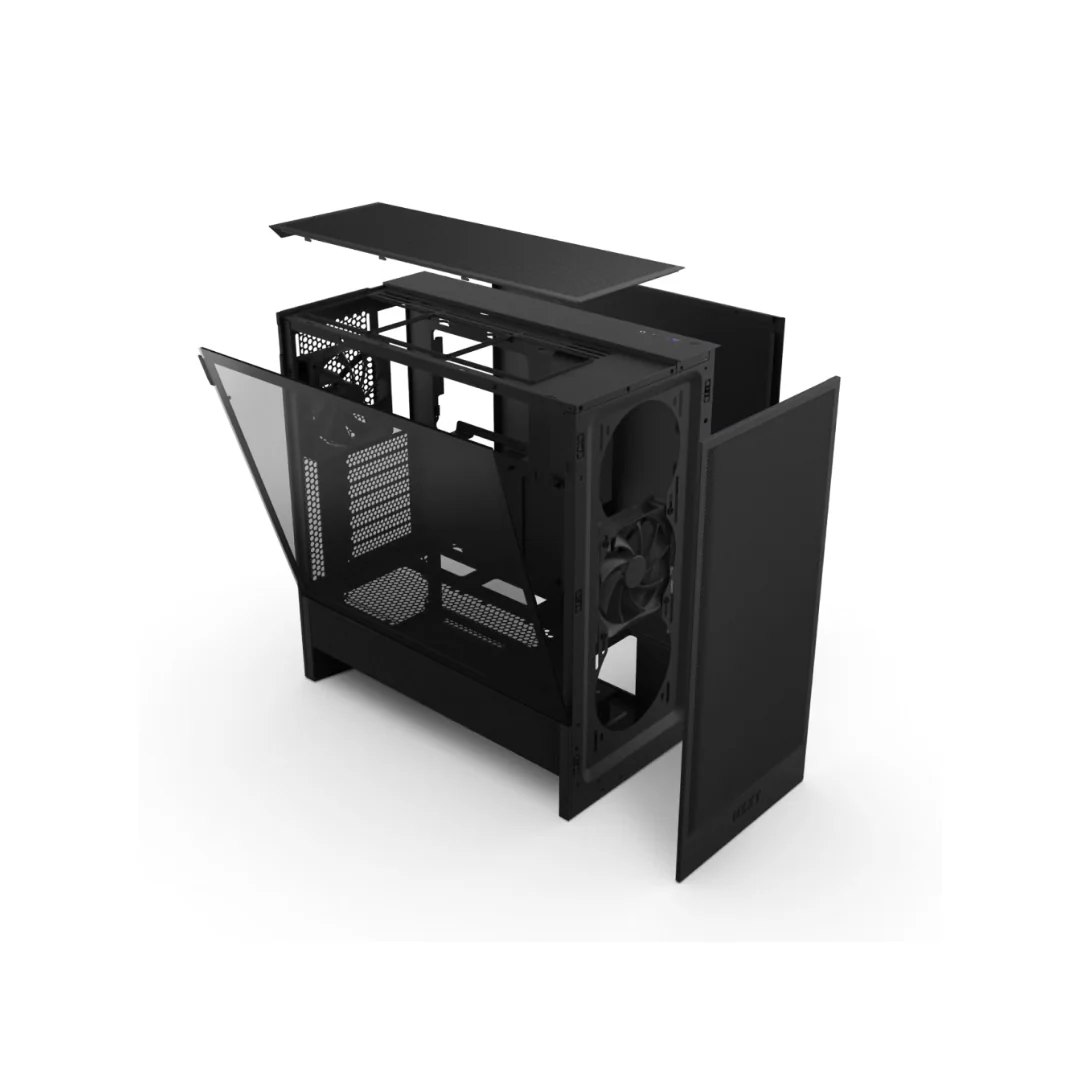 NZXT H5 Flow TG 2024 ATX Black Case CC-H52FB-01 - Image 4