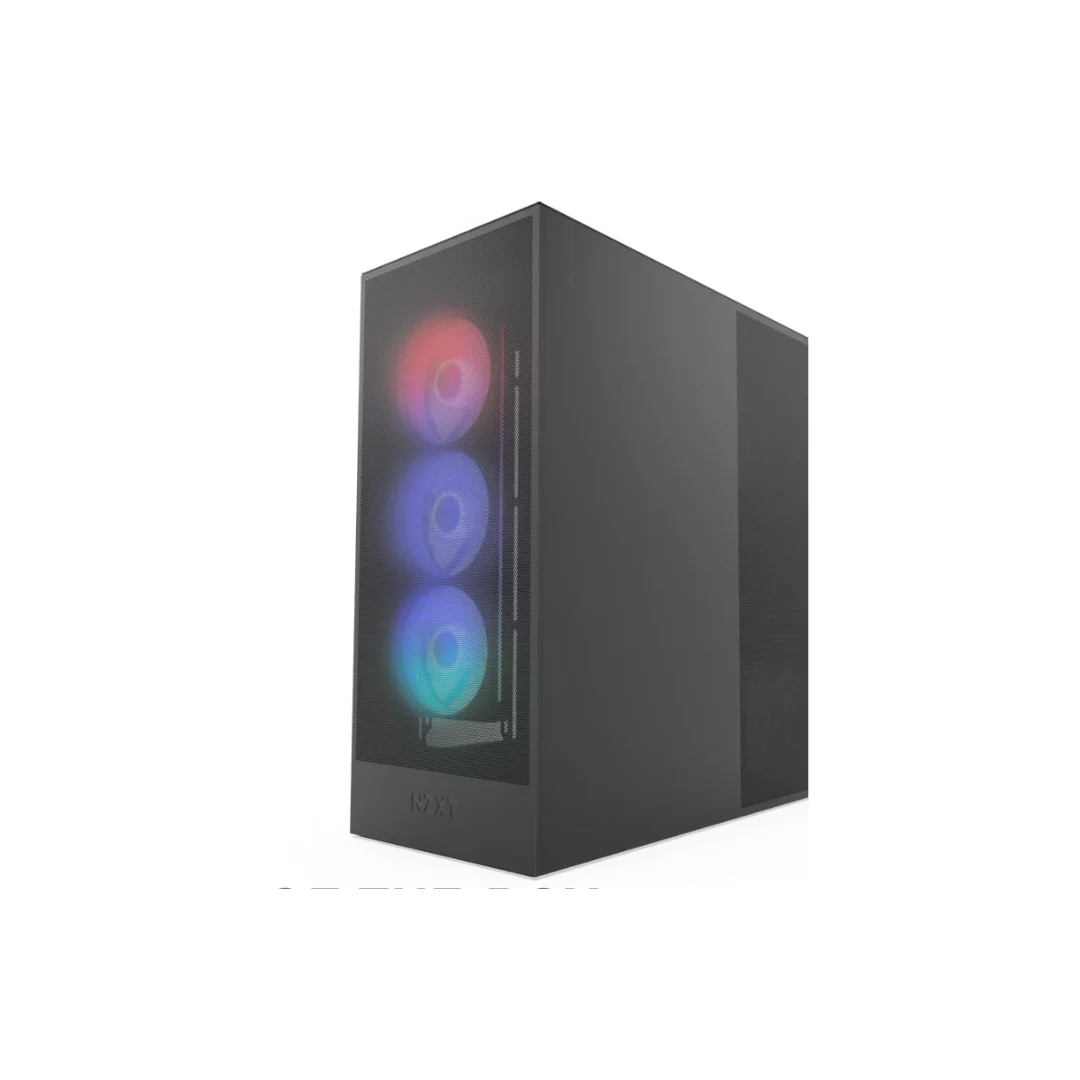 NZXT H7 Flow RGB AIRFLOW Black 2024 TG Mesh ATX Case CM-H72FB-R1 - Image 2