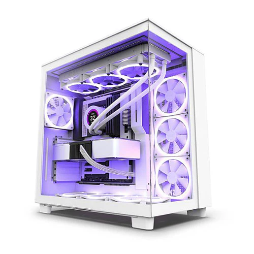 NZXT H9 Flow TG 4x120mm USB-C 1A ATX Case (Black CM-H91FB-01 / White CM-H91FW-01) - Image 2